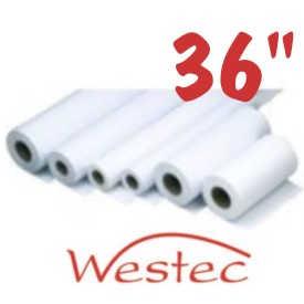 [Westec Supplies - Uncoated Inkjet Performance Paper 80gm 914mm - 50 metre - Boxed 4 rolls]