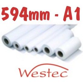 [Westec Supplies - Plan Printer Rolls Performance Paper Taped to core 75gm 594mm]