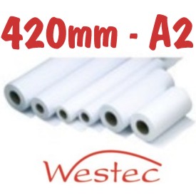 [Westec Supplies - Plan Printer Rolls Performance Paper Taped to core 75gm 420mm]
