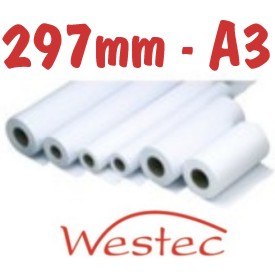 [Westec Supplies - Plan Printer Rolls Performance Paper Taped to core 75gm 297mm]